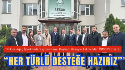 Türkiye Ağaç İşleri Federasyonu Genel Başkanı Hüseyin Taklacı ve yönetim
