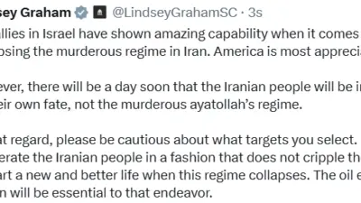 ABD’li Cumhuriyetçi Senatör Lindsey Graham, İsrail’in İran’ın petrol tesislerine yönelik