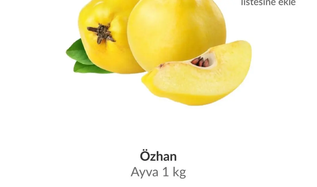 Üretimindeki düşüş nedeniyle fiyatları artan ayva, Bursa’da bir markette kilosu