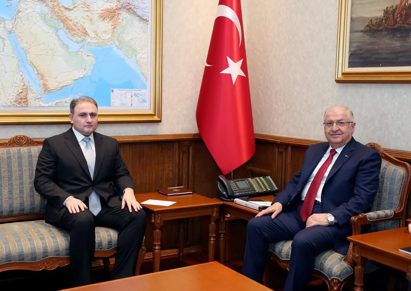 Milli Savunma Bakanı Yaşar Güler, Azerbaycan Savunma Sanayii Bakanı Vügar