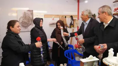 Adıyaman’ın Kâhta ilçe Belediyesi tarafından kurulan Ramazan Çarşısı’nda 8 Mart