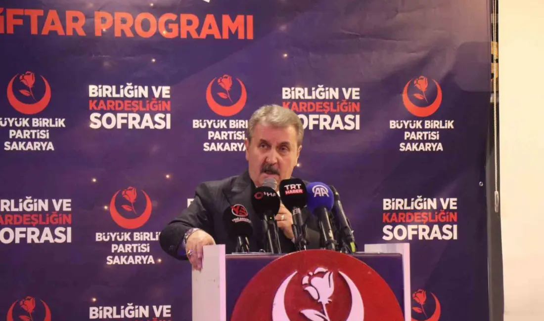 Büyük Birlik Partisi (BBP) Genel Başkanı Mustafa Destici, İsrail Başbakanı