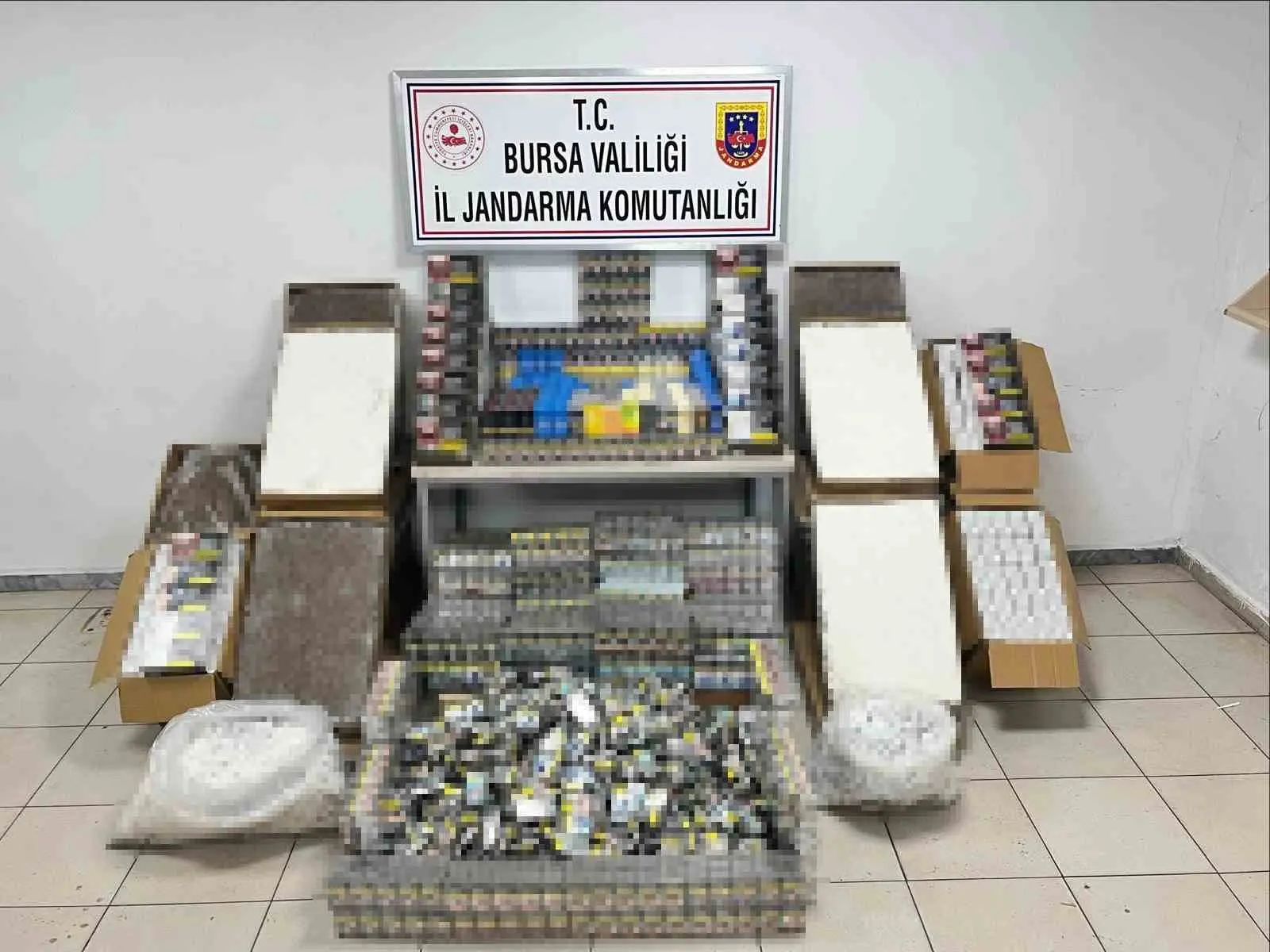 Bursa İl Jandarma Komutanlığı ekiplerinin kaçakçılıkla mücadele kapsamında yürüttüğü çalışmalar