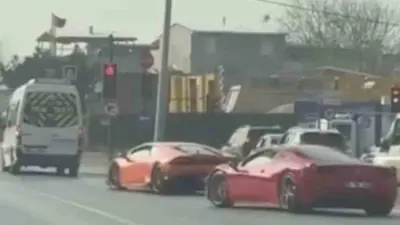 Bursa’da trafik kurallarını hiçe sayarak tehlikeli şekilde araç kullanan Lamborghini
