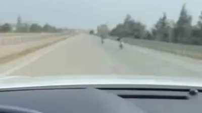 Bursa’da karayolunda kaydedilen görüntüler trafikteki tehlikeyi bir kez daha gözler