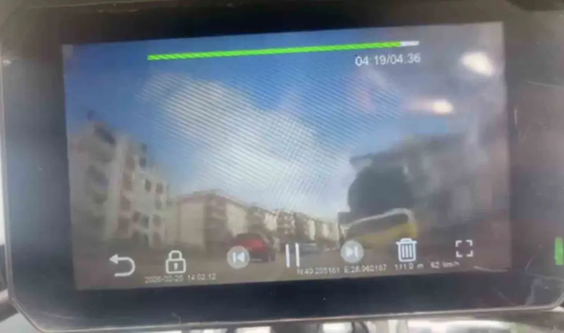 Bursa’da kayda alınan anlar, trafikte dikkat ve refleksin önemini bir