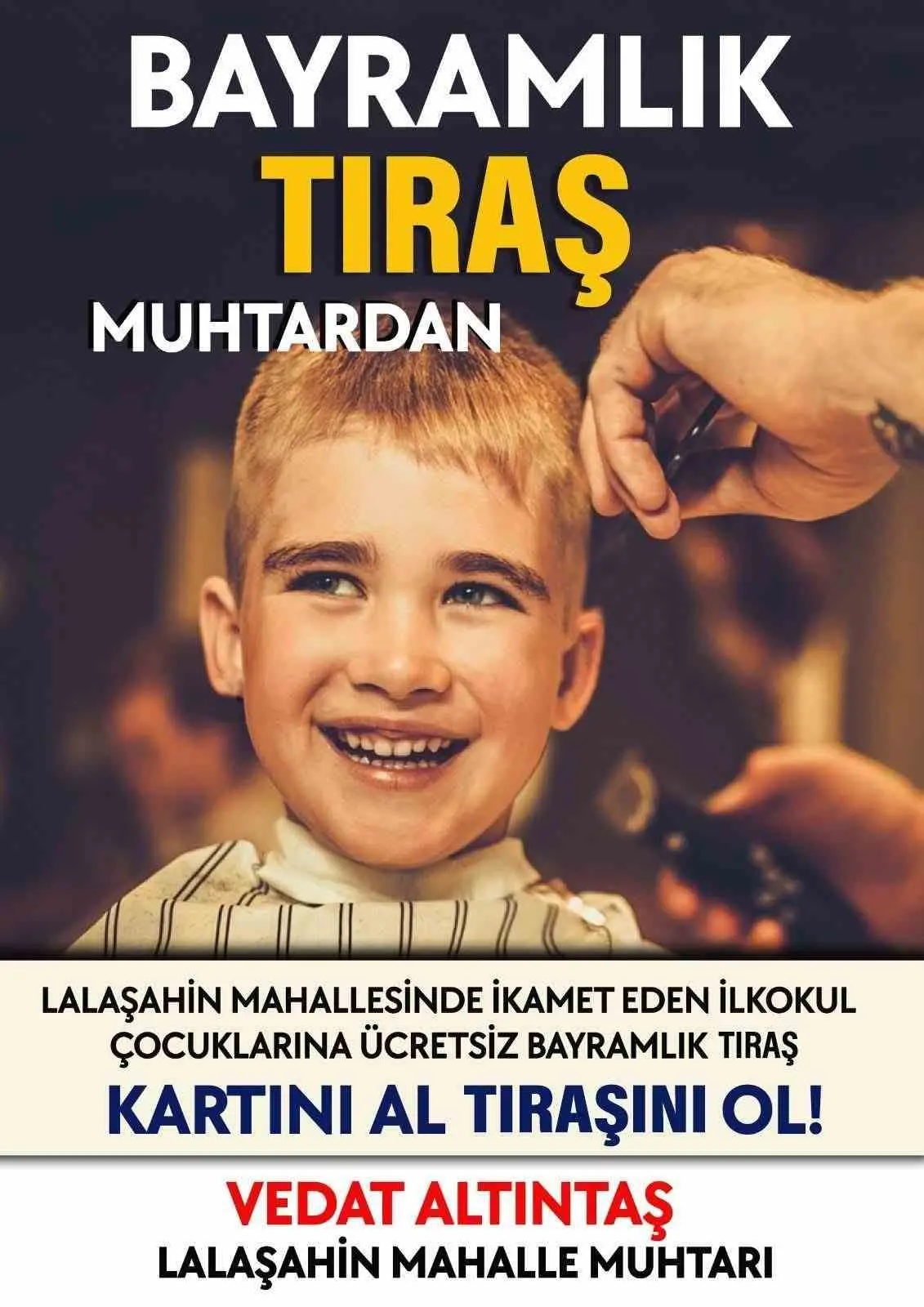 Bursa’nın Mustafakemalpaşa ilçesi Lalaşahin Mahallesi Muhtarı Vedat Altıntaş, çocukların bayramlık
