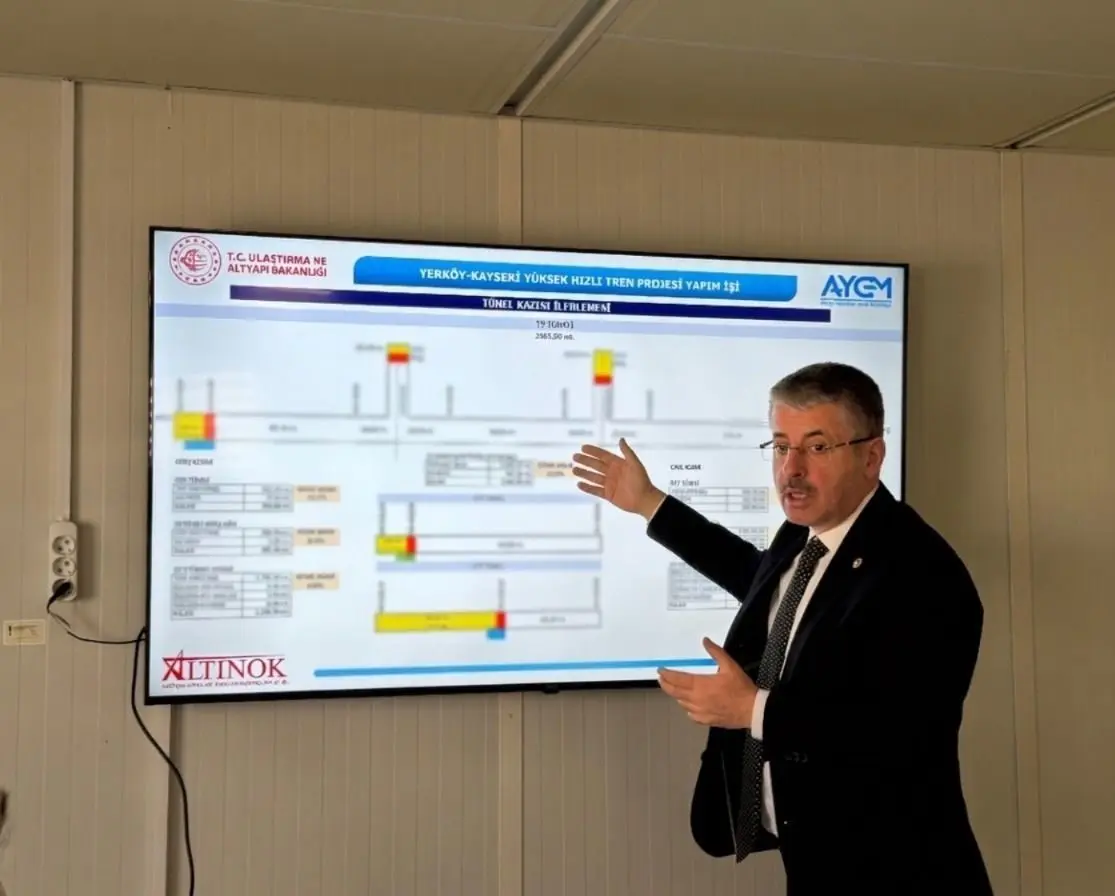 AK Parti Kayseri Milletvekili Şaban Çopuroğlu, yapımı devam eden Yerköy-Kayseri