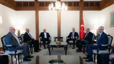 Dışişleri Bakanı Hakan Fidan, Hamas Siyasi Büro Üyesi Halil Hayye