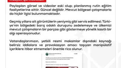 Dezenformasyonla Mücadele Merkezi (DMM) tarafından, “ABD’ye ait B-1B Lancer bombardıman