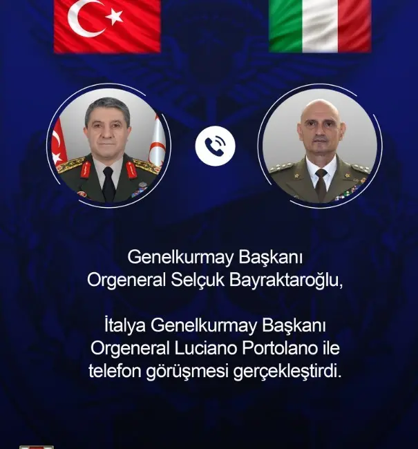 Genelkurmay Başkanı Orgeneral Selçuk Bayraktaroğlu, İtalya Genelkurmay Başkanı Orgeneral Luciano