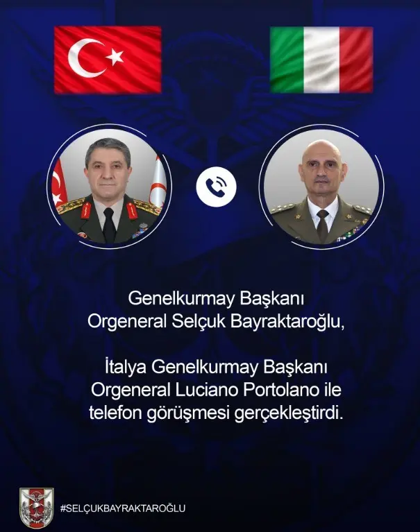 Genelkurmay Başkanı Orgeneral Selçuk Bayraktaroğlu, İtalya Genelkurmay Başkanı Orgeneral Luciano