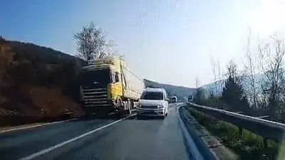 Bursa’nın İnegöl ilçesinde meydana gelen olayda sürücü, hatalı sollama yapan