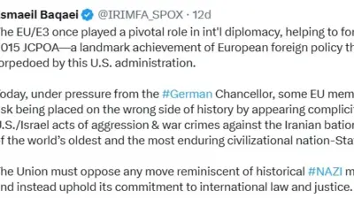 İran Dışişleri Bakanlığı Sözcüsü İsmail Bekayi, ABD ve İsrail’in İran’a