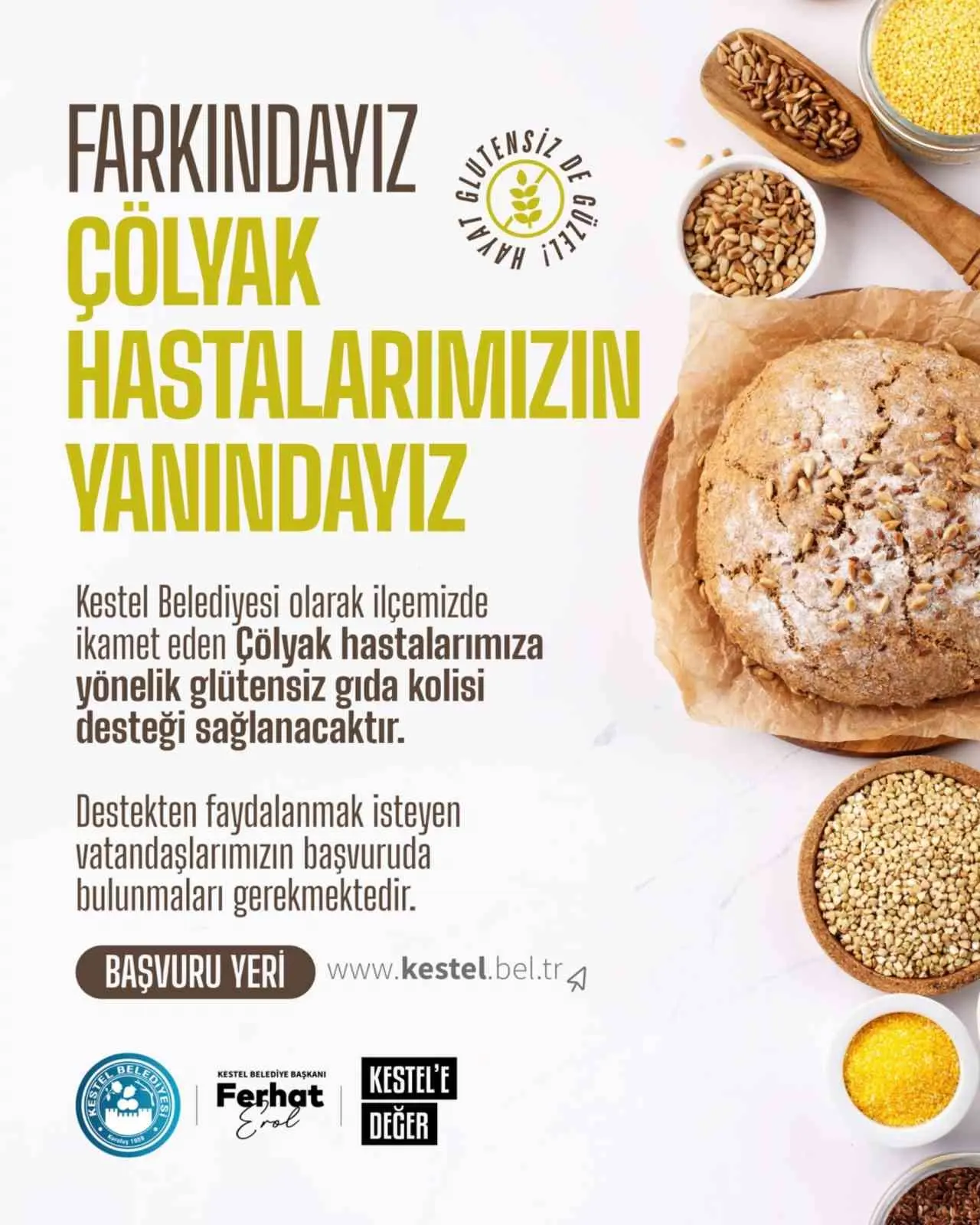 Kestel Belediyesi, çölyak hastası vatandaşların sağlıklı gıdaya erişimini desteklemek amacıyla