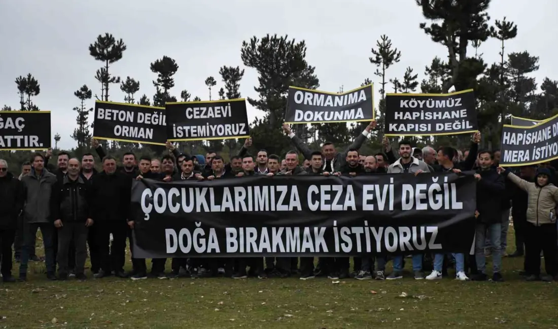 Bursa’nın Keles ilçesinde köy merasına cezaevi yapılmasını istemeyen bir grup