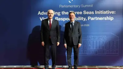 Hırvatistan’ın başkenti Zagreb’te Üç Deniz Girişimi Parlamenter Zirvesi’nde konuşan TBMM