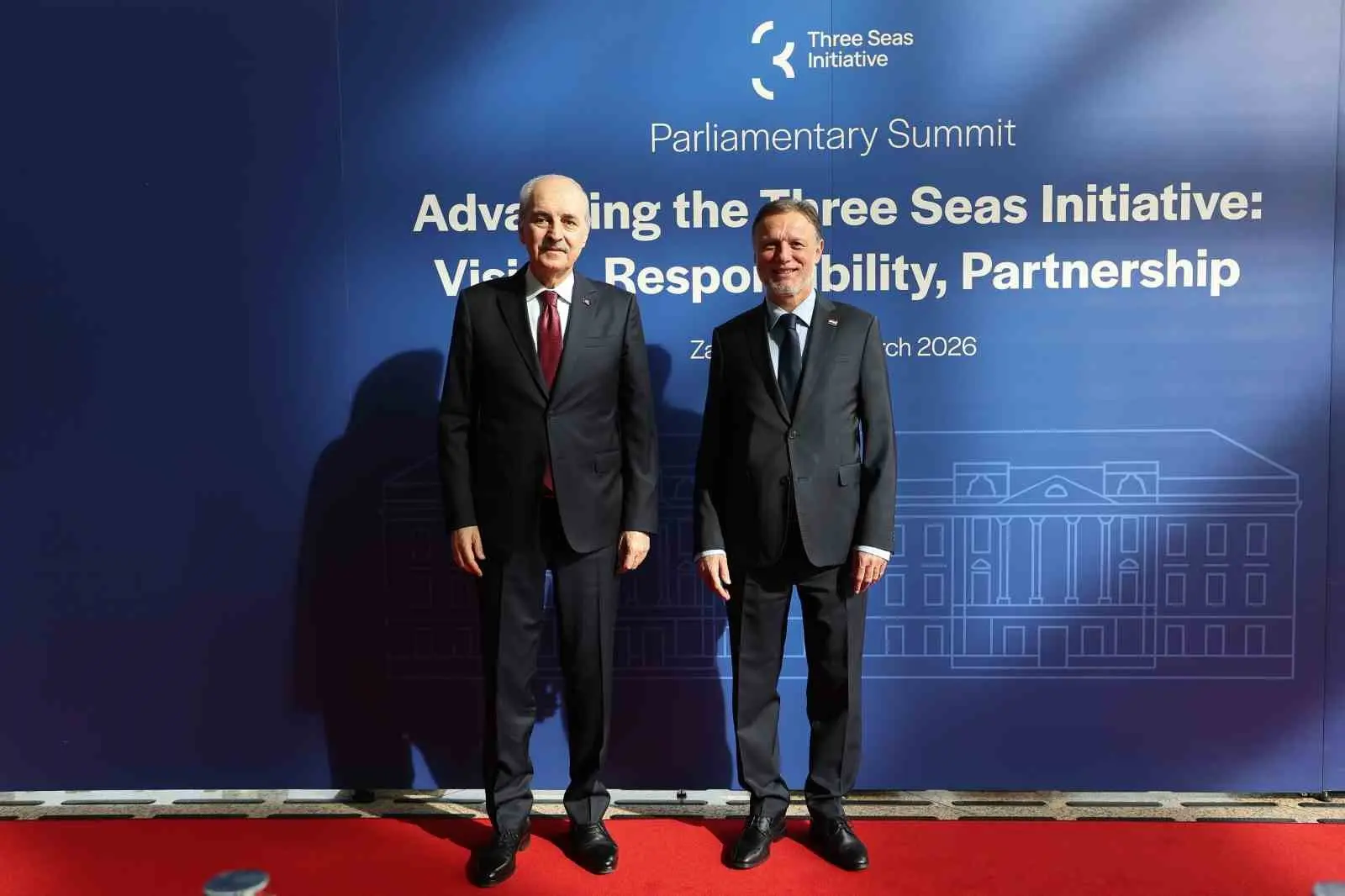 Hırvatistan’ın başkenti Zagreb’te Üç Deniz Girişimi Parlamenter Zirvesi’nde konuşan TBMM