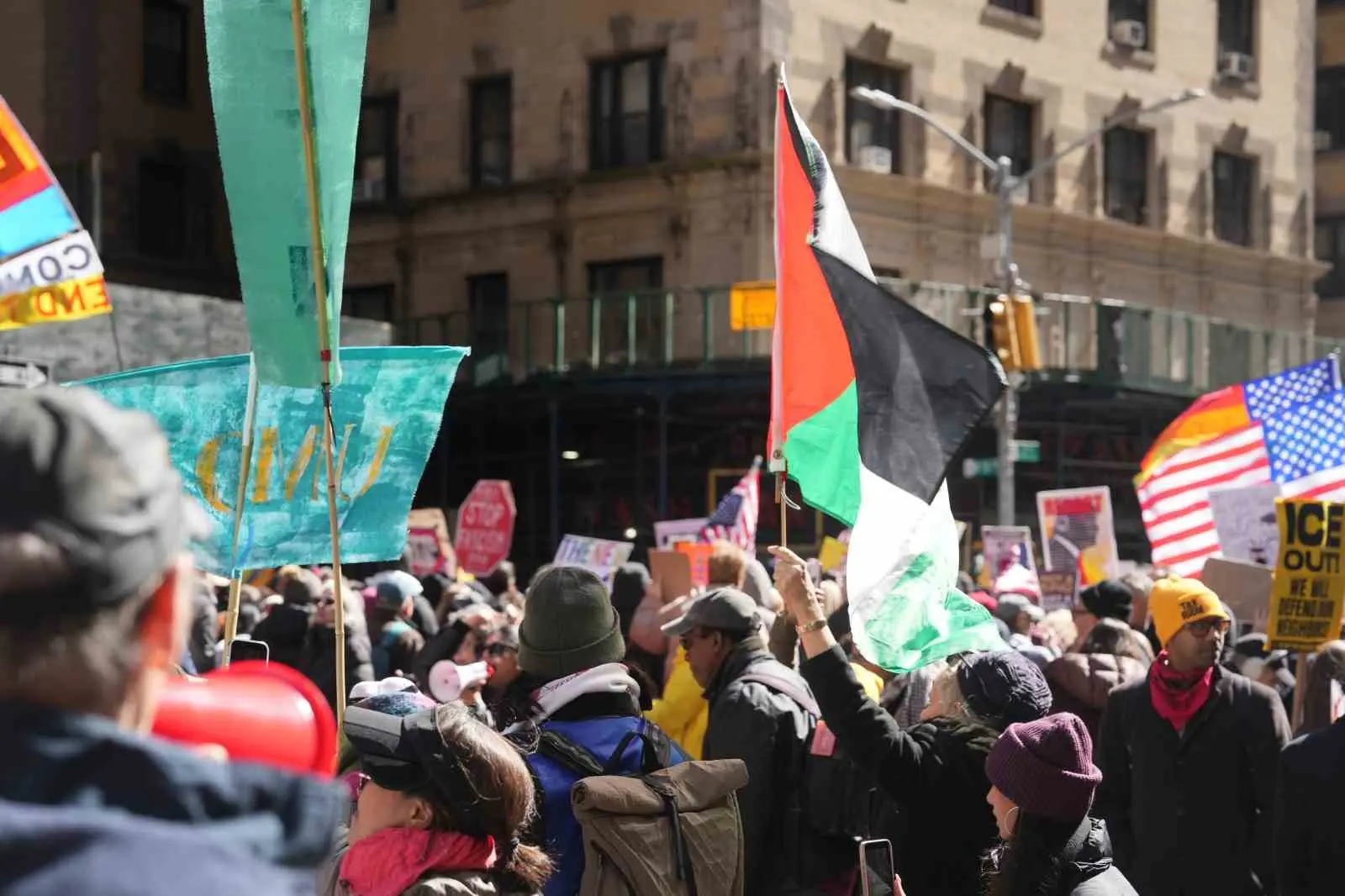 ABD Başkanı Donald Trump’a karşı New York’un Manhattan bölgesinde düzenlenen