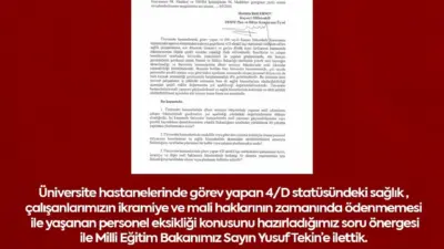 Milliyetçi Hareket Partisi (MHP) Kayseri Milletvekili Baki Ersoy, üniversite hastanelerinde