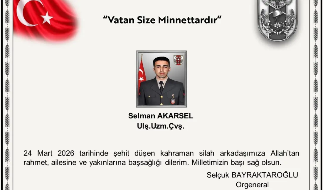 Milli Savunma Bakanlığı (MSB), Ağrı’da 1 askerin kaza sonucu yaralandığını,