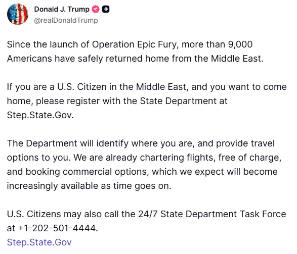 ABD Başkanı Donald Trump, İran’a karşı yürütülen Epic Fury Operasyonu’nun