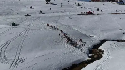 Uludağ’da AFAD öncülüğünde yapılan çığ ve arama kurtarma tatbikatı gerçeğini
