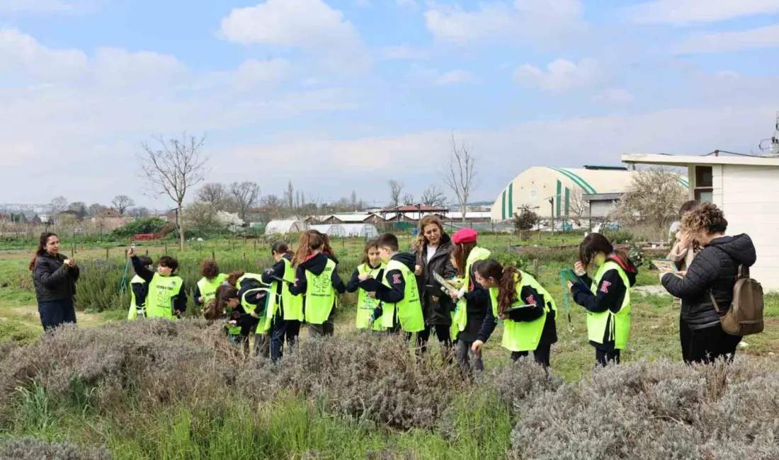 Nilüfer Belediyesi’nin “Bostan Kaşifleri” projesiyle toprakla bağ kuran 15 öğrenci,