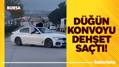 Bursa’da düğünde konvoy yapan sürücüler hem kendi canlarını hem de