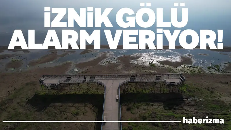 Bursa’nın Orhangazi ilçesi sahilinde bulunan İznik Gölü’nde su yaklaşık 300