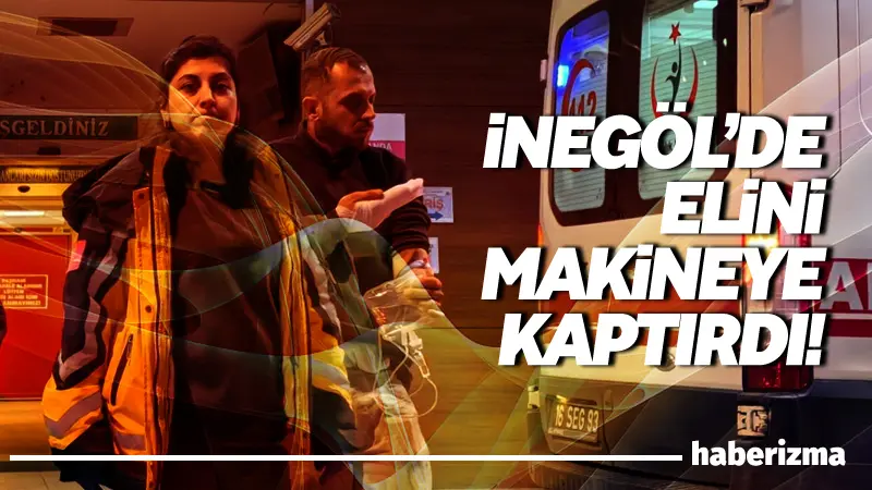 Bursa’nın İnegöl ilçesinde elini yem karma makinesine kaptıran genç yaralandı.