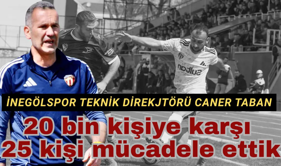 Sultan Su İnegölspor Teknik Sorumlusu Caner Taban, deplasmanda kazanılan 2-1’lik