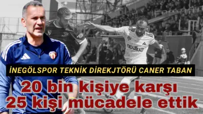 Sultan Su İnegölspor Teknik Sorumlusu Caner Taban, deplasmanda kazanılan 2-1’lik