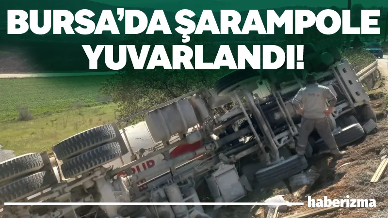 Bursa’nın İnegöl ilçesinde meydana gelen kazada kontrolden çıkan beton mikseri