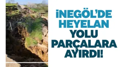 Bursa’nın İnegöl ilçesinde iki kırsal mahalleyi birbirine bağlayan yol, meydana