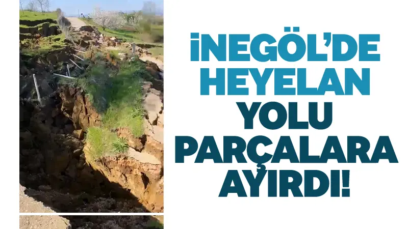 Bursa’nın İnegöl ilçesinde iki kırsal mahalleyi birbirine bağlayan yol, meydana