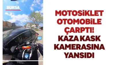 Bursa’da meydana gelen trafik kazasında, sağa dönen otomobil şeritteki motosikleti