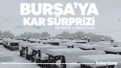 Bursa’da Nisan ayının son günlerinde Uludağ’da etkili olan kar yağışı,