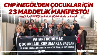 CHP İnegöl İlçe Başkanı Zemci Şahin, 23 Nisan Ulusal Egemenlik