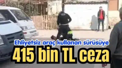 Bursa’da polisin dur ihtarına uymayıp kaçan sürücünün daha önceden ehliyetine