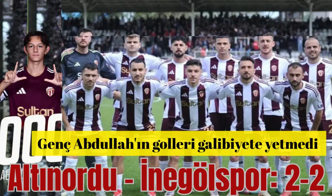 2025-2026 sezonun son maçında deplasmanda Altınordu ile karşılaşan Sultansu İnegölspor,gençlerin