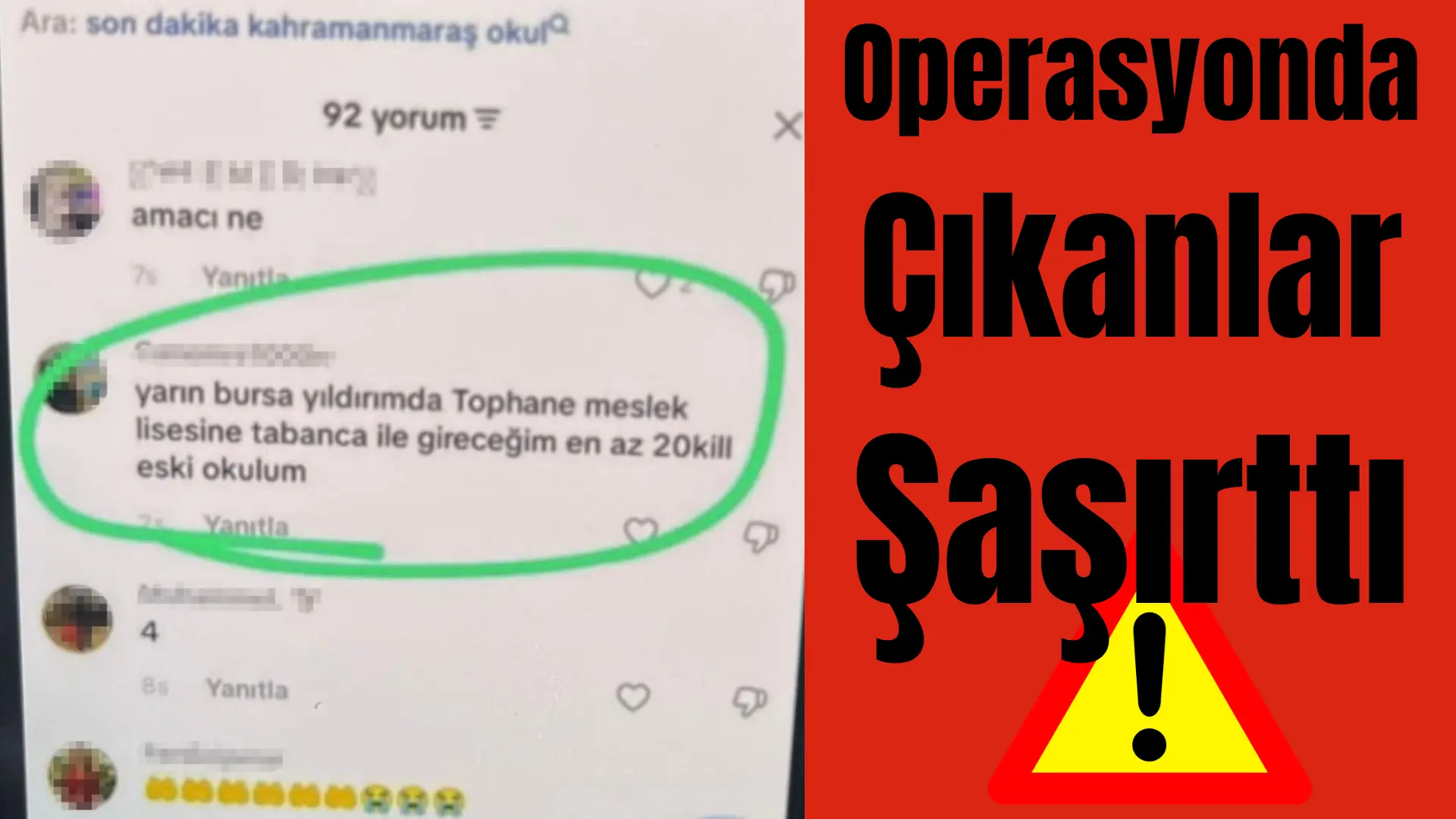 Bursa’da sosyal medya üzerinden okullara yönelik saldırı planladığına dair paylaşımlar