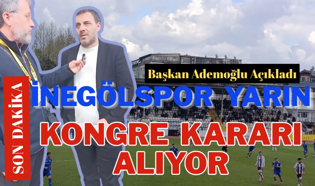 İnegölspor Başkanı Kani ademoğlu, bugün oynadıkları  ve 1-1 berabere kaldıkları