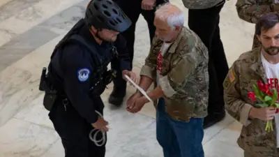 ABD’nin başkenti Washington’daki Kongre binasında İran savaşını protesto eden 62