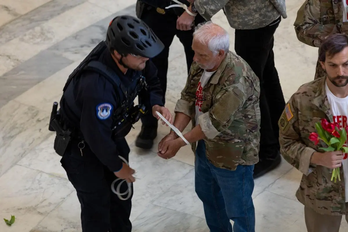 ABD’nin başkenti Washington’daki Kongre binasında İran savaşını protesto eden 62