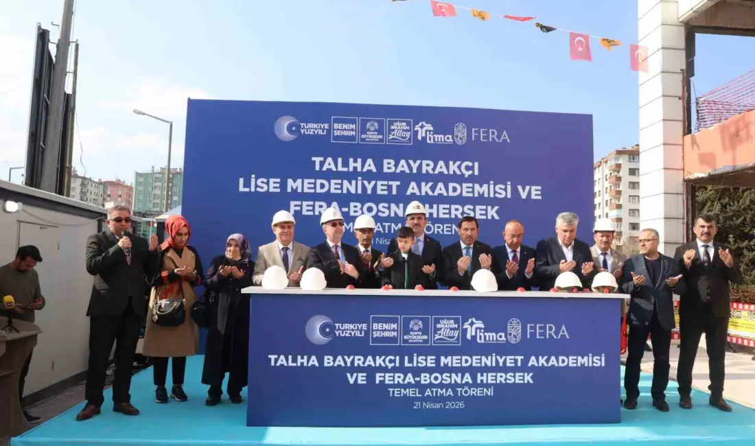 Konya Büyükşehir Belediyesi tarafından şehre kazandırılacak Talha Bayrakçı Lise Medeniyet