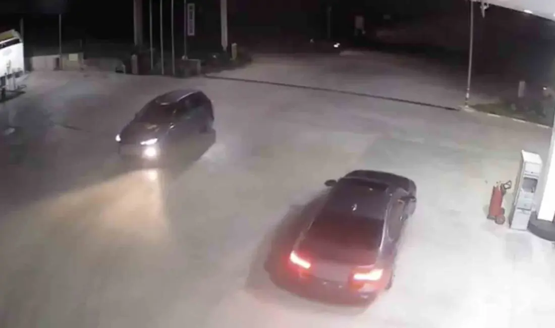 BURSA (İHA) – Bursa’da benzin istasyonunda sürücü, yaptığı drift nedeniyle