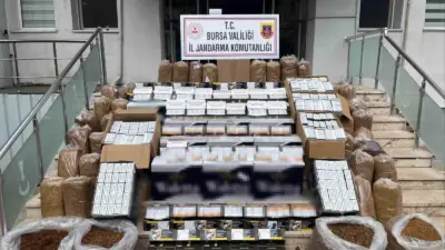 Bursa’nın Gemlik ilçesinde jandarma ekipleri düzenlenen operasyonda 205 bin adet