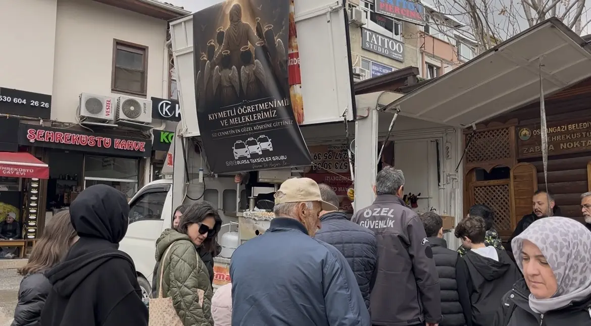 Bursa Taksiciler Grubu, Kahramanmaraş’ta düzenlenen okul saldırısında hayatını kaybeden matematik