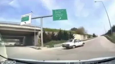 Bursa Şehir Hastanesi Otoban Bağlantı Kavşağı’nda seyir halinde olan bir